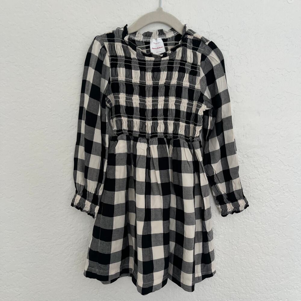 Hanna Andersson Buffalo Plaid Smocked Dress Size 110 / 5T